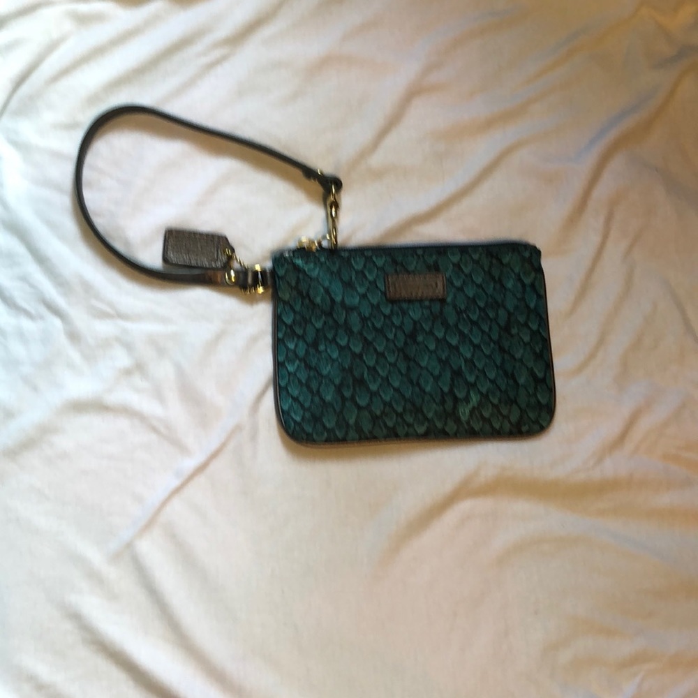 Coach mermaid print wristlet